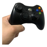 Controle Joystick Sem Fio Microsoft Xbox 360 Black Manete
