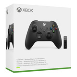 Controle Joystick Sem Fio Microsoft Xbox Xbox Series X|s Controller + Wireless Adapter For Windows 10 Carbon Black