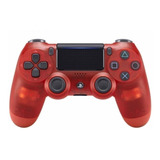 Controle Joystick Sem Fio Sony Playstation Dualshock 4 Ps4 Red Crystal