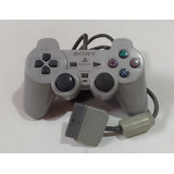 Controle Joystick Sony Ps1 Analogico Cinza Funciona 100 
