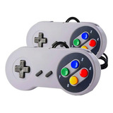 Controle Joystick Video Game Super Nintendo Pad Snes Cor Cinza Claro