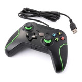 Controle Manete Com Fio Usb Compatível Com Xbox One Pc Gamer Cor Preto