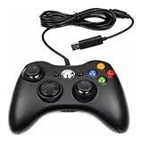 Controle Manete Joystick Compatível Com Console Xbox 360 Pc Slim Notebook Com Fio Cabo 2 Metros Usb Plug And Play