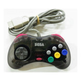Controle Manete Original Sega Saturn Translúcido Black