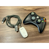Controle Microsoft Xbox 360 Wireless Receiver Xbox 360 Pc
