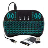 Controle Mini Teclado Sem Fio Led Smart Tv Pc Notebook