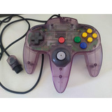 Controle Original Nintendo 64 Purple Analógico