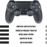 Controle Para Playstation 4 Vinik Sem Fio Dualshock Play 4 Cor Preto