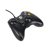 CONTROLE PARA XBOX 360 E PC COM FIO USB MODELO X360 - VINIK- Preto