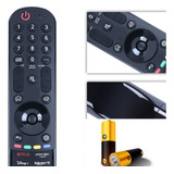 Controle Remoto Magic Universal Para Tv LG Smart   Pilhas
