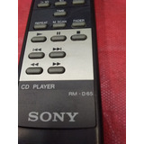 Controle Remoto Sony Cd Player Rm d65