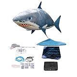 Controle Remoto Tubarão Voador RC Balão Inflável Brinquedo Tubarão Peixe Palhaço Presente Tubarão Azul 