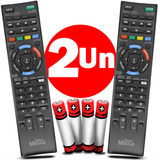 Controle Remoto Universal Compatível Com Tv Lcd Sony Bravia Rm yd 101 Com Pilhas Kit Com 2