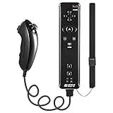 Controle Remoto Wii E Controle Remoto De Substituição MODESLAB Com Motion Plus Compatível Com Wii E Wii U Preto 1 