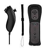 Controle Remoto Zotain Wii E Controlador Wii Nunchuk Com Capa De Silicone E Alça De Pulso Compatível Com Nintendo Wii Wii U Preto 