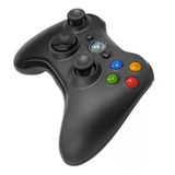 Controle Sem Fio Joystick Manete Wireles Compatível Xbox 360 Cor Preto