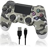 Controle Sem Fio Para Joystick De Jogo Compatível Com PS4 Slim Pro PC Acompanha Cabo De Carregamento Cinza 