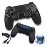 Controle Sem Fio Wireless Led Joystick Cor Preto