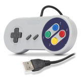 Controle Usb Joystick Retrô Com Fio Video Game Pc Raspberry