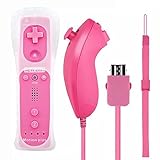 Controle Wii Remote Plus Nunchuck Para Nintendo Wii E Nintendo Wii U Rosa