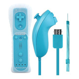 Controle Wii Remote Plus Nunchuk Para Nintendo Wii u Azul