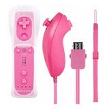 Controle Wii Remote Plus Nunchuk Para Nintendo Wii u Rosa