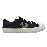 Converse All Star CO05590002 Tênis De Lona Preto- Cano Baixo- Detalhes Em Camurça- Palmilha Interna Confortável -PRETO- BR- Adulto- Numérico- 38-