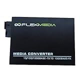 Conversor 10 100 1000 Monomodo Sm 20km 1 Fibra Sc Mcfo Cb Ethfg53s20 1f Sc Cb Flexmedia