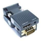 Conversor Adaptador De Vga Macho X Hdmi Femea Pc Notebook
