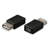 Conversor Adaptador Fêmea USB 2-0 A Para USB B Mini 5 Pinos Electop 2 Pack