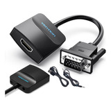 Conversor Cabo Vga Hdmi Saída 1080p Áudio P2 Hd Tv Av Vídeo