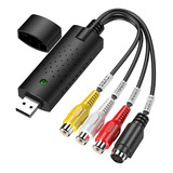 Conversor De Áudio E Vídeo Vhs Para Digital Usb 2 0