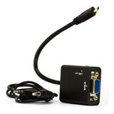 Conversor Micro Hdmi X Vga C Audio E Cabo De 20cm