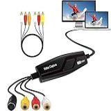 Conversor VHS Digital VCR Hi8 Mini DV Para Mac E PC - Compatível Com TV E Filmadora - Dispositivo De Captura De Vídeo USB RCA