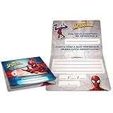 Convite De Aniversario Spider Man Animacao R319 C 8un Pacote Com 12 Regina Festas Multicor
