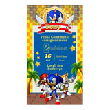 Convite Virtual Aniversário Infantil Festa Sonic