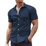 COOFANDY Camisa Social Masculina Muscle Fit