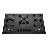 Cooktop 5 Bocas A Gás Dako Supreme Tripla Chama Preto Bivolt