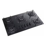 Cooktop 5 Bocas Mesa De Vidro Itatiaia Essencial Preto biv