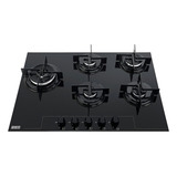 Cooktop A Gás Franke Glass Vidro Preto Balcão 5 Bocas Bivolt 127v 220v