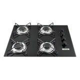 Cooktop A Gás Stelar 4 Bocas Nivus Bivolt Cor Preto 110v 220v