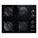 Cooktop A Gás Vidro Automático 4 Bocas 46x56cm Brastemp