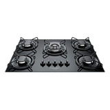 Cooktop Esmaltec 5 Bocas Tripla Chama Gourmet Preto Bivolt