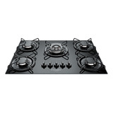 Cooktop Esmaltec 5 Bocas Tripla Chama Gourmet Preto Bivolt