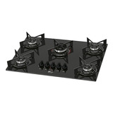 Cooktop Fischer 5q Fit Line Gás 5 Bocas Mesa Vidro Bivolt