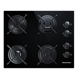 Cooktop Fogão A Gás 56 5x46cm 4 Bocas Vidro Bivolt Brastemp