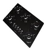 Cooktop Fogatti 5 Bocas Esmaltado Preto Mesa Em Vidro