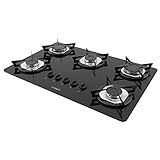 Cooktop Fogatti 5 Bocas Inox Preto Mesa Em Vidro