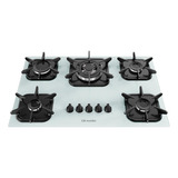 Cooktop Mueller 5 Bocas Branco Com Queimador Tripla Chama