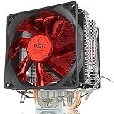 Cooler Duplo Dual Fan Cpu Pc Intel Amd 775 1150 1151 Am3 Vermelho 